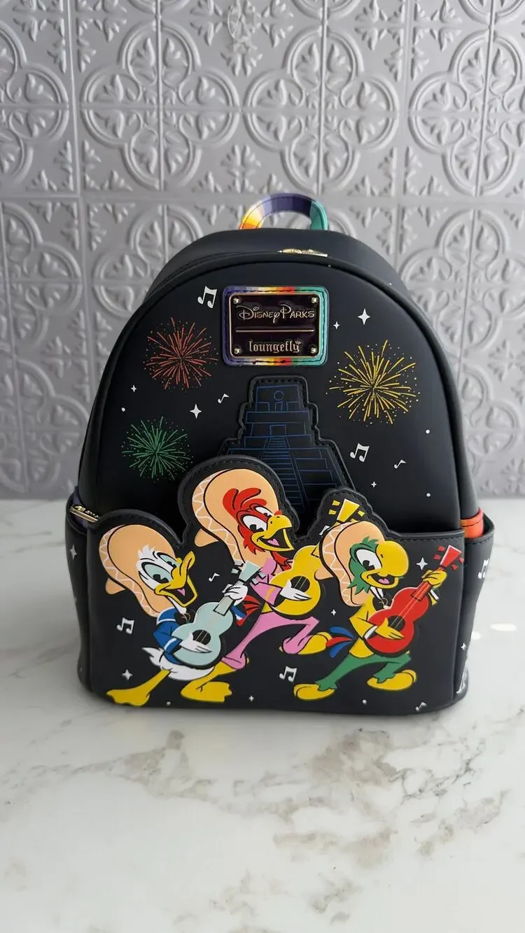 Disney Parks x Loungefly The Three Caballeros Glow in the Dark Mini Backpack NWT